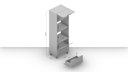 Ver imagem 5 de Torre Quente 2 Portas Basculantes 1 Gaveta Bege/Branco/Creme