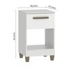 Mesa de Cabeceira Prada 1 Gaveta 62,2x38,5x37,5 Cm - 4