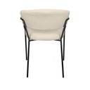 Ver imagem 2 de Cadeira Sala de Jantar Mara com Braços Estofada Base em Aço 