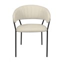 Ver imagem 3 de Cadeira Sala de Jantar Mara com Braços Estofada Base em Aço 