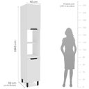 Ver imagem 4 de Paneleiro 2 Portas 2 Nichos 224,5cm x 52cm x 40cm