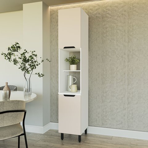 Paneleiro 2 Portas 2 Nichos 224,5cm x 40cm x 52cm