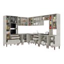 Ver imagem 2 de Cozinha de Canto Modulada New 233/311x214 Cm Balcão Armário Torre Nicho Forno Mdp Legno - Clicklar