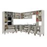Cozinha de Canto Modulada New 233/311x214 Cm Balcão Armário Torre Nicho Forno MDP Legno - ClickLar - 2