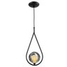 Kit 2 Luminária Pendente Aro Gota Preto Harmony Fumê - 2