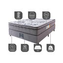 Ver imagem 3 de Cama Box Casal Colchão Ortofirm + Box 138x188x67 One Face Espuma D45 Cinza