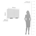 Ver imagem 4 de Armário Aéreo 2 Portas 66 x 80 x 30,5 cm Branco