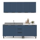 Ver imagem 6 de Armário Aéreo 2 Portas 66 x 80 x 30,5 cm Azul/Branco