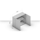 Ver imagem 5 de Armário Aéreo 2 Portas 66 x 80 x 30,5 cm Azul/Branco