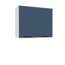 Ver imagem 2 de Armário Aéreo 2 Portas 66 x 80 x 30,5 cm Azul/Branco