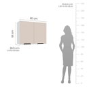 Ver imagem 4 de Armário Aéreo 2 Portas 66 x 80 x 30,5 cm Bege/Branco/Creme