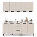 Ver imagem 6 de Armário Aéreo 2 Portas 66 x 80 x 30,5 cm Bege/Branco/Creme