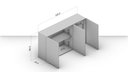 Ver imagem 6 de Armário Aéreo 3 Portas 120x66x30,5cm Bege/Branco/Creme