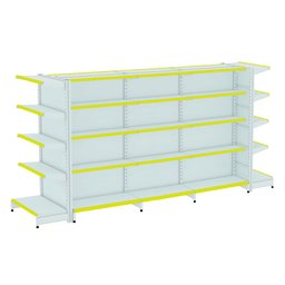 Gondola Centro 170 Fit Ate 3 Metros 2 Ponta Branco 40b Pe Amarelo - 1
