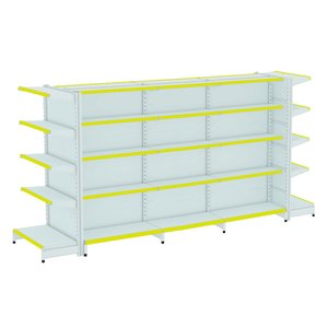 Gondola Centro 170 Fit Ate 3 Metros 2 Ponta Branco 40b Pe Amarelo