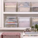 Ver imagem 4 de Kit 5 Caixas Organizadoras 3,5l Tampa Hermética Empilhável Plasvale Closet