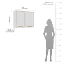 Ver imagem 5 de Armário Aéreo 2 Portas 80cm x 66cm x 30,5cm Branco