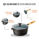 Ver imagem 2 de Caçarola 20x16cm 2,4l Tampa Vidro Panela Mineira