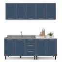 Ver imagem 4 de Armário Aéreo 2 Portas 80cm x 66cm x 30,5cm Azul/Branco