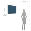 Ver imagem 5 de Armário Aéreo 2 Portas 80cm x 66cm x 30,5cm Azul/Branco