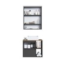 Ver imagem 4 de Conjunto Banheiro Gabinete com Cuba e Espelheira LED 60cm Suspenso Multimóveis Crpro-CON031 Mel/