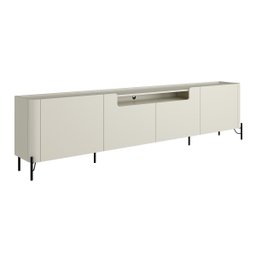 Rack para Sala 4 Portas Lisas Mdf L260 X A65cm Luna/preto - 1