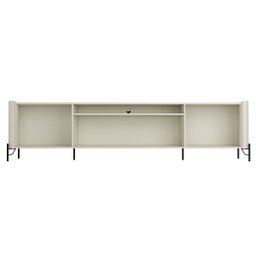 Rack para Sala 4 Portas Lisas Mdf L260 X A65cm Luna/preto - 3