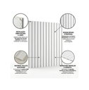 Ver imagem 3 de Cabeceira Cama King Ripada MDF Modular 90x198cm sem Furos 3M:Branco