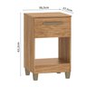 Mesa de Cabeceira Prada 1 Gaveta 62,2x38,5x37,5 Cm - 4