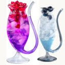 Ver imagem 5 de 02 Copos de Vidro Canudo Vampiro Pipe para Drinks Coquetéis