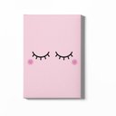 Ver imagem 1 de Quadro Decorativo Infantil-olhinhos Delicados com Fundo Rosa