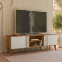 Ver imagem 1 de Rack para TV até 65 Polegadas MDF 160cm 2 Portas Denver Marrom