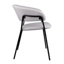 Ver imagem 4 de Cadeira Sala de Jantar Mara com Braços Estofada Base em Aço