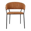 Ver imagem 5 de Cadeira Sala de Jantar Mara com Braços Estofada Base em Aço