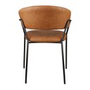 Ver imagem 2 de Cadeira Sala de Jantar Mara com Braços Estofada Base em Aço