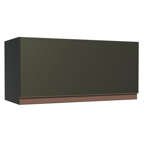 Armário Aéreo Madesa Reims 70 cm 1 Porta Preto Cor:Preto