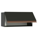 Ver imagem 4 de Armário Aéreo Madesa Reims 70 cm 1 Porta Preto Cor:Preto