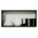 Ver imagem 3 de Armário Aéreo Madesa Reims 70 cm 1 Porta Preto Cor:Preto