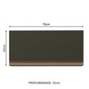 Ver imagem 2 de Armário Aéreo Madesa Reims 70 cm 1 Porta Preto Cor:Preto