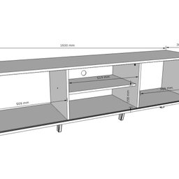 Rack para Tv até 65 Polegadas 2 Portas 160cm Denver - 3