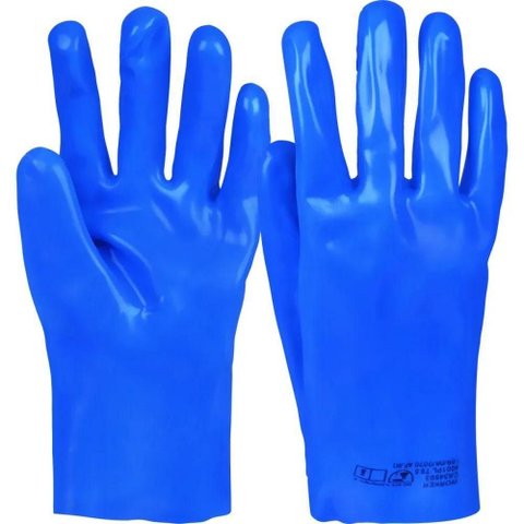 Luva de Protecao Quimica em PVC Lisa sem Forro 25cm Tamanho g 9,5 Worker