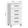 Cômoda Malta 5 Gavetas 99cmx54cmx40 Cm - 4