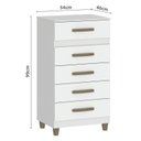 Ver imagem 4 de Cômoda Malta 5 Gavetas 99cmx54cmx40 Cm