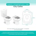 Ver imagem 2 de Tampa Vaso Sanitário Madeira Laqueada City Branco para Bacia Celite