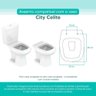 Tampa Vaso Sanitário Madeira Laqueada City Branco para Bacia Celite - 2