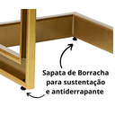 Ver imagem 5 de Poltrona Cadeira Detroit Couríssimo Facto Telha Estrutura Dourado