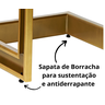 Poltrona Cadeira Detroit Couríssimo Facto Telha Estrutura Dourado - 5