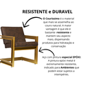 Ver imagem 3 de Poltrona Cadeira Detroit Couríssimo Facto Telha Estrutura Dourado