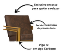 Ver imagem 2 de Poltrona Cadeira Detroit Couríssimo Facto Telha Estrutura Dourado