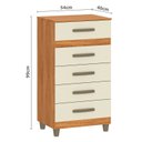 Ver imagem 3 de Cômoda Malta 5 Gavetas 99cmx54cmx40cm